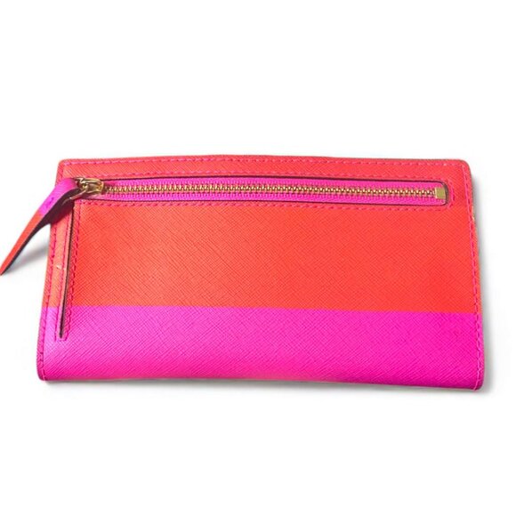 KATE SPADE - Stacy Laurel Way Bonita Stripe Black Pink White Red Leather $119 - Picture 3 of 4
